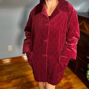 Vintage Red Velvet Jacket